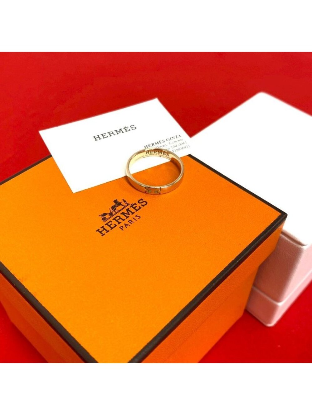 Hermes Ever Herakles Ring Gold Pink